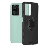 Techsuit Shield Silicone Back Cover voor Oppo A57 4G/A57s / OnePlus Nord N20 SE - Zwart