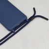 Techsuit Crossbody Lanyard Back Cover voor HONOR X8a - Blauw