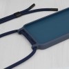Techsuit Crossbody Lanyard Back Cover voor HONOR X8a - Blauw