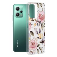 Techsuit Marble Back Cover voor Xiaomi Poco X5 / Redmi Note 12 5G - Chloe White