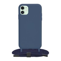 Techsuit Crossbody Lanyard Back Cover voor Apple iPhone 11 - Blauw