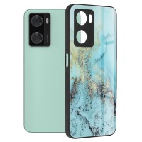 Techsuit Glaze Back Cover voor Oppo A57 4G/A57s / OnePlus Nord N20 SE - Blue Ocean