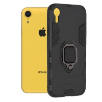 Techsuit Shield Silicone Back Cover voor Apple iPhone XR - Zwart