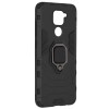 Techsuit Shield Silicone Back Cover voor Xiaomi Redmi Note 9 - Zwart