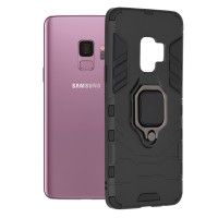Techsuit Shield Silicone Back Cover voor Samsung Galaxy S9 - Zwart