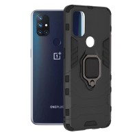 Techsuit Shield Silicone Back Cover voor OnePlus Nord N10 5G - Zwart