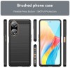 Techsuit Carbon Silicone Back Cover voor Oppo A98 - Zwart