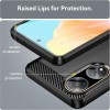 Techsuit Carbon Silicone Back Cover voor Oppo A98 - Zwart