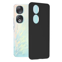 Techsuit Black Silicone Back Cover voor HONOR 90 - Zwart