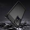 Techsuit Carbon Silicone Back Cover voor Xiaomi Redmi Note 12S - Zwart