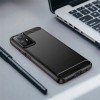 Techsuit Carbon Silicone Back Cover voor Xiaomi Redmi Note 12S - Zwart