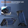 Techsuit Hybrid Armor Kickstand Back Cover voor Samsung Galaxy A14 4G/5G - Blauw