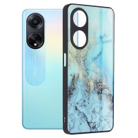 Techsuit Glaze Back Cover voor Oppo A98 - Blue Ocean