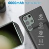 Techsuit Power Pro Battery Case 6000 mAh voor Samsung Galaxy S23 Ultra - Zwart