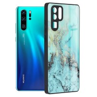 Techsuit Glaze Back Cover voor Huawei P30 Pro / P30 Pro New Edition - Blue Ocean