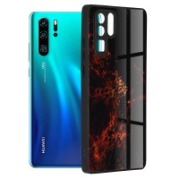 Techsuit Glaze Back Cover voor Huawei P30 Pro / P30 Pro New Edition - Red Nebula