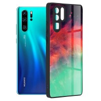 Techsuit Glaze Back Cover voor Huawei P30 Pro / P30 Pro New Edition - Fiery Ocean
