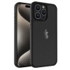 Techsuit Carbon Fuse Back Cover voor Apple iPhone 15 Pro Max - Zwart
