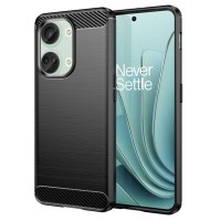 Techsuit Carbon Silicone Back Cover voor OnePlus Nord 3 - Zwart