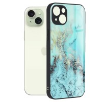 Techsuit Glaze Back Cover voor Apple iPhone 15 Plus - Blue Ocean