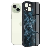 Techsuit Glaze Back Cover voor Apple iPhone 15 Plus - Blue Nebula