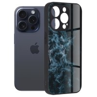 Techsuit Glaze Back Cover voor Apple iPhone 15 Pro - Blue Nebula