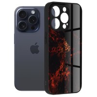 Techsuit Glaze Back Cover voor Apple iPhone 15 Pro - Red Nebula