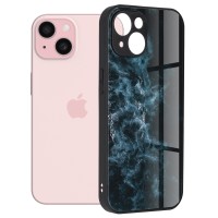 Techsuit Glaze Back Cover voor Apple iPhone 15 - Blue Nebula