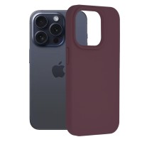 Techsuit Color Silicone Back Cover voor Apple iPhone 15 Pro - Paars