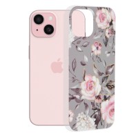 Techsuit Marble Back Cover voor Apple iPhone 15 - Bloom of Ruth Gray