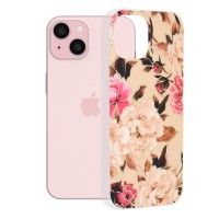 Techsuit Marble Back Cover voor Apple iPhone 15 - Mary Berry Nude