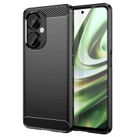 Techsuit Carbon Silicone Back Cover voor OnePlus Nord CE 3 Lite - Zwart