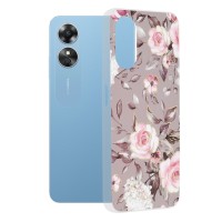 Techsuit Marble Back Cover voor Oppo A17 - Bloom of Ruth Gray