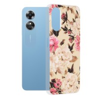 Techsuit Marble Back Cover voor Oppo A17 - Mary Berry Nude