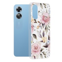 Techsuit Marble Back Cover voor Oppo A17 - Chloe White