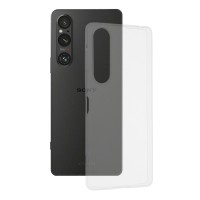 Techsuit Clear Silicone Back Cover voor Sony Xperia 1 V - Transparant