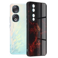 Techsuit Glaze Back Cover voor HONOR 90 - Red Nebula