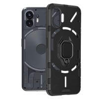 Techsuit Shield Silicone Back Cover voor Nothing Phone (2) - Zwart