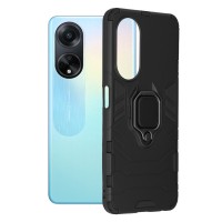Techsuit Shield Silicone Back Cover voor Oppo A98 - Zwart