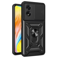 Techsuit Camshield Back Cover voor Oppo A58 4G - Zwart