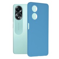 Techsuit Color Silicone Back Cover voor Oppo A58 4G - Blauw