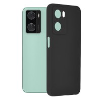 Techsuit Black Silicone Back Cover voor Oppo A57 4G/A57s / OnePlus Nord N20 SE - Zwart