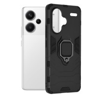 Techsuit Shield Silicone Back Cover voor Xiaomi Redmi Note 13 Pro Plus - Zwart