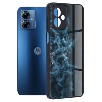 Techsuit Glaze Back Cover voor Motorola Moto G14 - Blue Nebula