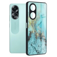 Techsuit Glaze Back Cover voor Oppo A58 4G - Blue Ocean