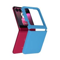 Techsuit Color Silicone Back Cover voor Motorola Razr 40 Ultra - Blauw