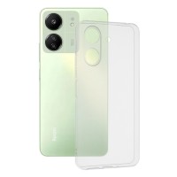 Techsuit Clear Silicone Back Cover voor Xiaomi Redmi 13C 4G/Xiaomi Poco C65 - Transparant