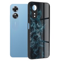 Techsuit Glaze Back Cover voor Oppo A17 - Blue Nebula