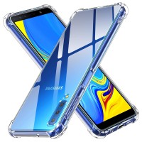 Techsuit Shockproof Back Cover hoesje voor Samsung Galaxy A7 2018 - Transparant