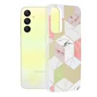 Techsuit Marble Back Cover voor Samsung Galaxy A25 - Purple Hex